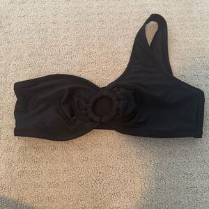 Black off the shoulder bikini top